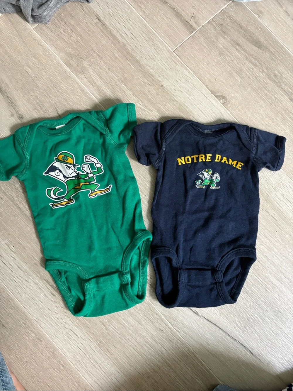 Notre Dame Newborn Baby Onesie - Bundle of 2